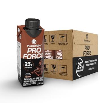 Imagem de Piracanjuba ProForce 23g de Proteínas Zero Lactose Sabor Cacau - 12 Unidades de 250ml