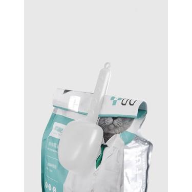 Imagem de 1 pacote de comida de plástico para animais de estimação e colher de cozinha, pá manual sem BPA para produtos secos, gelo, farinha, açúcar, grãos, ração para cães e gatos, lavável na lava-louças