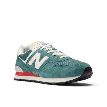 Imagem de New Balance Tênis unissex adulto 574 V2, Novo Spruce/sal marinho, 9.5 Wide Women/8 Men