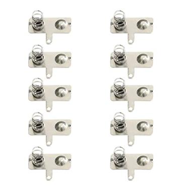 Imagem de Unifizz Pilhas AAA Placa de contato com mola de bateria de metal 20 x 9 mm placa de conversão negativa para positiva terminal de contato para carregador de bateria de controle remoto 10 peças