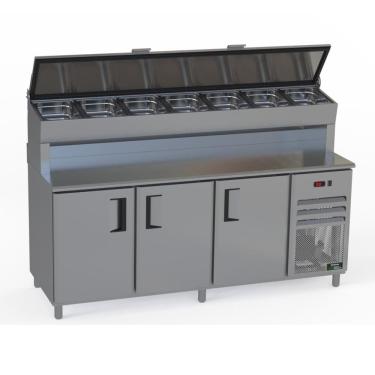 Imagem de Balcão Condimentador Alto Refrigerado Venâncio 200cm Linha Prime Inox 220V PCFRHP20-39961