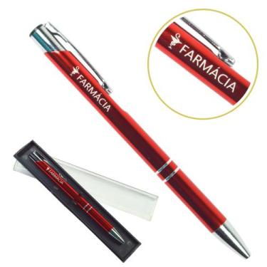 Imagem de Caneta Personalizada Cursos Metal Profissional Coloridas Farmácia - ou