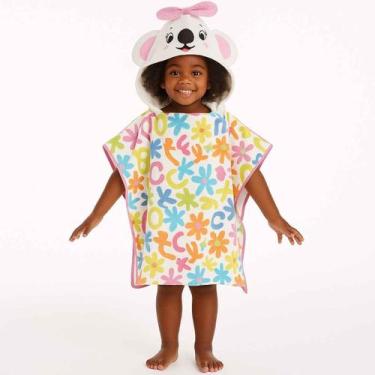 Imagem de Toalha Poncho Infantil Tigou ou Lilica com Capuz Banho Piscina Mar Pra
