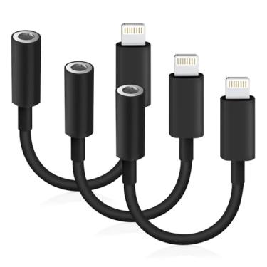 Imagem de Adaptador Lightning para conector de fone de ouvido de 3,5 mm [certificado Apple MFi] Som estéreo Hi-Fi, controle de função completa, compatível com iPhone 14/13/12/11/X/8 e mais – para música