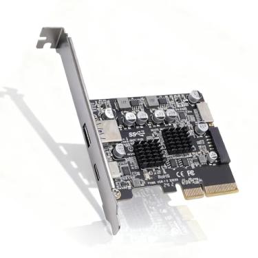 Imagem de Placa de expansão PCIE 3.0 para USB 3.2, adaptador de cartão de expansão frontal USB3.2 Gen2 10Gbps, para tipo E e USB 19/20 pinos