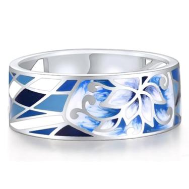 Imagem de Anéis de noivado banhados a prata, alianças de compromisso, festas noturnas, presentes de dia dos namorados, alianças de eternidade para mulheres, 9, Cobre, Sem pedra preciosa