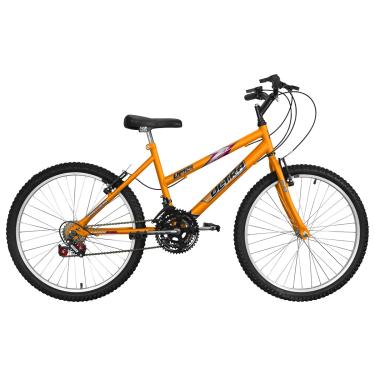 Imagem de Bicicleta de Passeio Ultra Bikes Esporte Aro 24 Reforçada Freio V-Brake – 18 Marchas Laranja