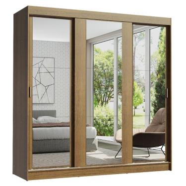 Imagem de Guarda Roupa Casal Reno 3 Portas de Correr Marrom Madesa