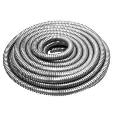 Imagem de Qlvily Conduíte elétrico flexível de 1/5.1 cm x 7.6 m, conduíte de linha de acesso galvanizado a ferro, conduíte Greenfield Flex, para gerenciar e proteger fios domésticos e industriais