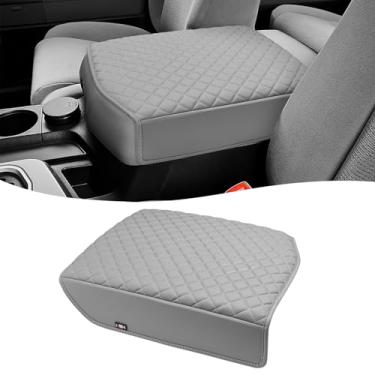 Imagem de KBH Capa de apoio de braço para console central para Toyota Tundra 2007-2013 e acessórios Sequoia 2008-2022, couro de vinil, cobertura do descanso do braço da tampa do console médio, antiarranhões