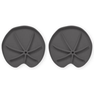 Imagem de Treleaf Lili Sausr – Pires de plantas em forma de lírio de 15 cm e bandeja coletora (conjunto de 2) – Bandeja decorativa de umidade e coletor de derramamento para plantas de interior – Design