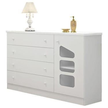 Imagem de Cômoda Infantil Eloisa Branco Brilho - Phoenix Baby