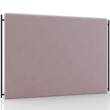 Imagem de Cabeceira Cama Box Casal 140cm Estofada Goya P05 Veludo Rosê - Lyam Decor