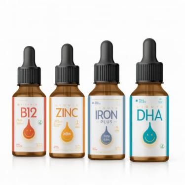 Imagem de Combo B12 + Dha + Zinco + Ferro Líquido 30ml True Source