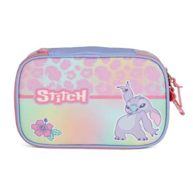 Imagem de Estojo Box Grande Escola Infantil Stitch Disney Rosa Menina