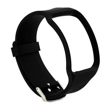 Imagem de Pulseira Silicone para Samsung Gear S R750 SM-R750 R750B - Marca Ltimports (Preto)