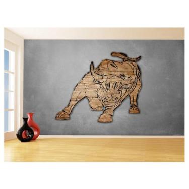 Imagem de Papel De Parede 3D Animais Pop Art Touro Bull 3,5M Pxa197 - Você Decor
