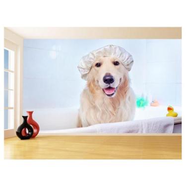Imagem de Papel De Parede Animal Cão Petshop Banho Tosa 3,5M Anm402 - Você Decor