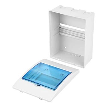 Imagem de Yctze Caixa de Distribuição Interna Plástica do Disjuntor de 1pc para 4-6 Maneiras, Caixa de Proteção Fixada na Parede Com Capa Azul Transparente