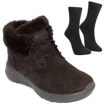 Imagem de Kit Bota Skechers On The Go Joy Feminina + Par de Meia