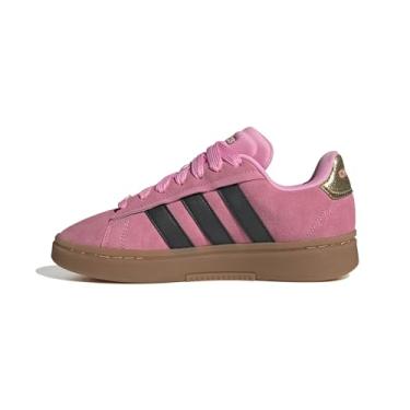 Imagem de adidas Grand Court Alpha 00s Tênis feminino, Rosa Bliss, preto/dourado metálico, 41
