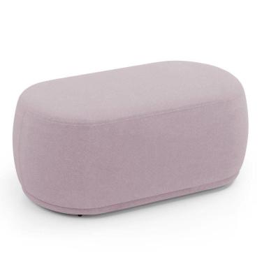 Imagem de Puff Decorativo Orgânico Living Molly 02 Lugares Bouclê Rosé - Abmaza