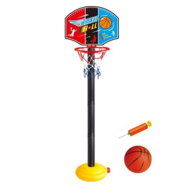 Imagem de Brinquedo Tabela de Basquete Portátil Para Crianças Base Estável Enche