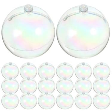 Imagem de BESPORTBLE Conjunto de 20 peças de enfeites de bola de Natal, decorações de pendurar de árvore de Natal inquebráveis, bolas transparentes coloridas para decoração de férias