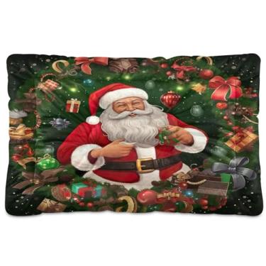 Imagem de SEHANY Cama de Natal para cães e gatos com fundo antiderrapante, cama de canil, colchão macio para animais de estimação, lavável para cães pequenos, médios e grandes, gatos, 45,7 x 61 cm
