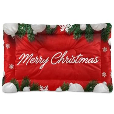 Imagem de SEHANY Cama de Natal bola para cães e gatos com fundo antiderrapante, cama de canil, colchão macio para animais de estimação, lavável, almofada de cama para cães pequenos, médios e grandes, gatos, 91