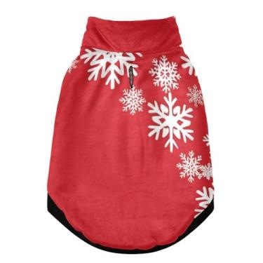 Imagem de SEHANY Casaco de Natal Flocos de Neve para Cães Pequenos, Super Quente À Prova de Vento, Jaqueta de Inverno Macia e Confortável para Clima de Neve Fria com Orifício de Coleira para Animais de