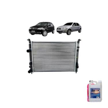 Imagem de Kit Radiador Palio Fire 1.0, 1.3 8V a 16V e Strada 1.4 com Aditivo e Água Desmineralizada 5L