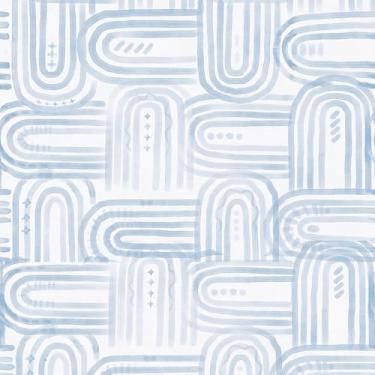 Imagem de Tanluxo Yiniri Papel de parede azul Peel and Stick Boho Contact Paper Um conjunto de 43,9 cm x 1,219 cm Papel de parede geométrico abstrato moderno papel de parede autoadesivo removível para quarto