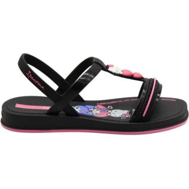 Imagem de Sandália Rasteira Infantil Ipanema Juvenil Gatinha Friends, 30, Preto