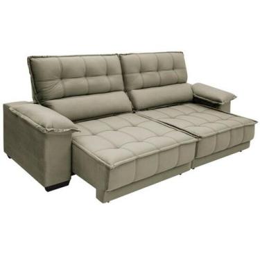 Imagem de Sofá Reclinável e Retrátil 2,30m Terraza Linoforte, Capuccino