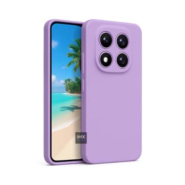 Imagem de Capa Capinha Case Compatível Xiaomi Poco X7 Silicone Aveludada Anti Impacto Reforçada Emborrachado Com Proteção De Câmera Premium (LILÁS)