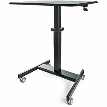 Imagem de Mesa móvel – Suporte portátil com altura ergonômica ajustável – mesa com rodinhas para computador/laptop com elevação de um toque para professores/estudantes (STSCART2)