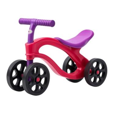 Imagem de Bicicleta De Equilíbrio Infantil FuturistaBicicletas Infantis Sem Pedal, Bicicletas Infantis, Bicicletas de Asfalto para Crianças Sem Pedal 4 Rodas - Rosa