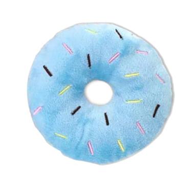 Imagem de Ymiko Brinquedo de Mastigar Em Formato de Rosquinha Estridente para Cães e Gatos, Pelúcia Macia Com Enchimento de Algodão PP, Brinquedo Resistente à Mordida para Jogos Interativos