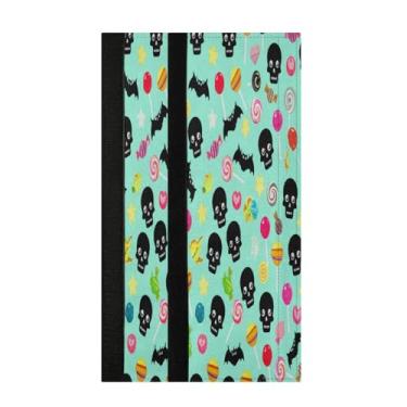 Imagem de STAYTOP 2 peças de capas de maçaneta de geladeira de caveira preta de Halloween, capas de maçaneta para geladeira e forno de micro-ondas, mantenha seu aparelho de cozinha limpo de gotejamentos, óleo