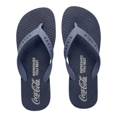 Imagem de Chinelo Coca Cola Masculino Refreshes Marinho Sandália Dedo Estampada CC4707-Masculino