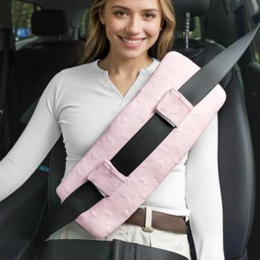 Imagem de BEYOUDO Almofada de cinto de segurança para mastectomia pós-cirurgia (rosa, grande)