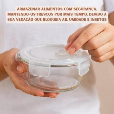 Imagem de Pote Hermético de Vidro Armazenar Conservar Alimentos Salada Legumes G