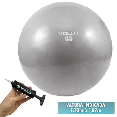 Imagem de Bola Ginástica Gym Ball Vollo VP1035 65cm 300 Kg com Bomba - Vollo Spo