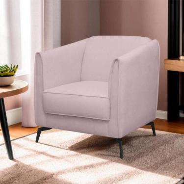 Imagem de Cadeira Decorativa Poltrona Aurea Sala Bouclé Pés Em Metal - SOFA STOR