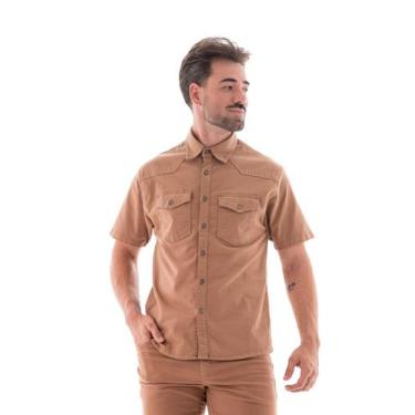 Imagem de Camisa Collor Masculina M/c Arauto, Marrom, M