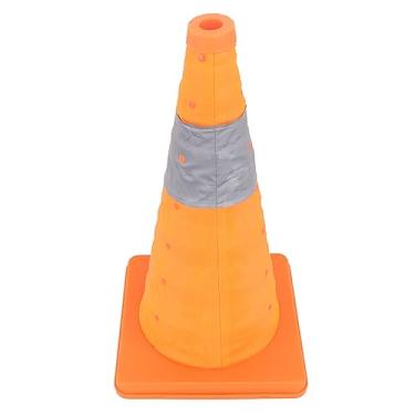 Imagem de aqxreight Cone de Segurança Reflexivo 45x24,5x24,5cm Cone de Segurança de Trânsito Macio Portátil Dobrável para Estacionamento Rodoviário de [Máximo Reflexivo Com Alturas Visíveis do de da Lata