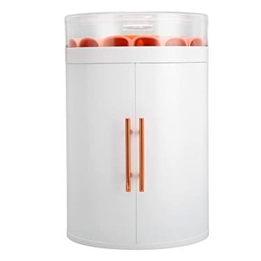 Imagem de Cuofyunl caixa organizadora de armazenamento de joias, 5 camadas, grande capacidade, 2 portas, mini armário de joias para joias, unhas falsas, cosméticos (Branca)