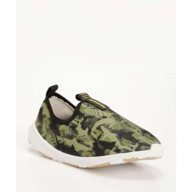 Imagem de Tênis Infantil Casual Knit Estampado Pimpolho-60087, 22, Verde