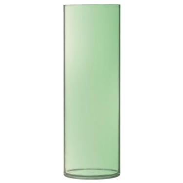 Imagem de JUZIHAI Vaso de fundo gradiente pastel para flores 9,9 cm x 30 cm Cilindro de plástico moderno vaso de flores para centro de mesa de casamento decoração de casa